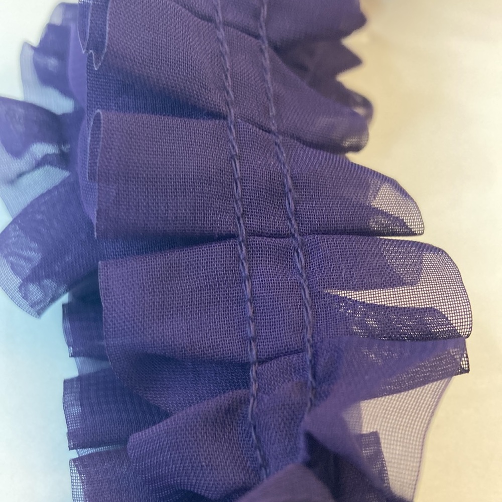 Chiffon Ruffle Trim Plum Dark Purple Sewing Ribbon Apparel Crafts 1.5" 5…